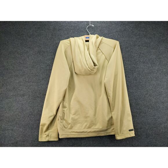 Nike Drifit Full Zip Hoodie Jacket Size Small Tan Gold Embroidered Swoosh - Picture 2 of 14